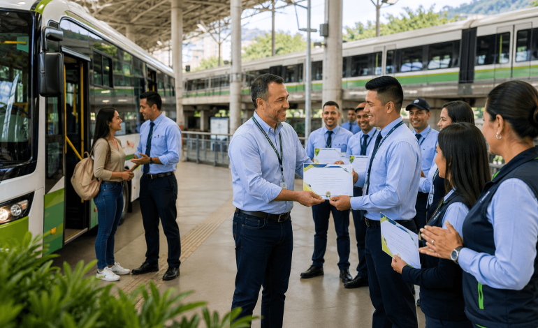 Colaboradores del transporte público reciben certificación del programa EnRutados.