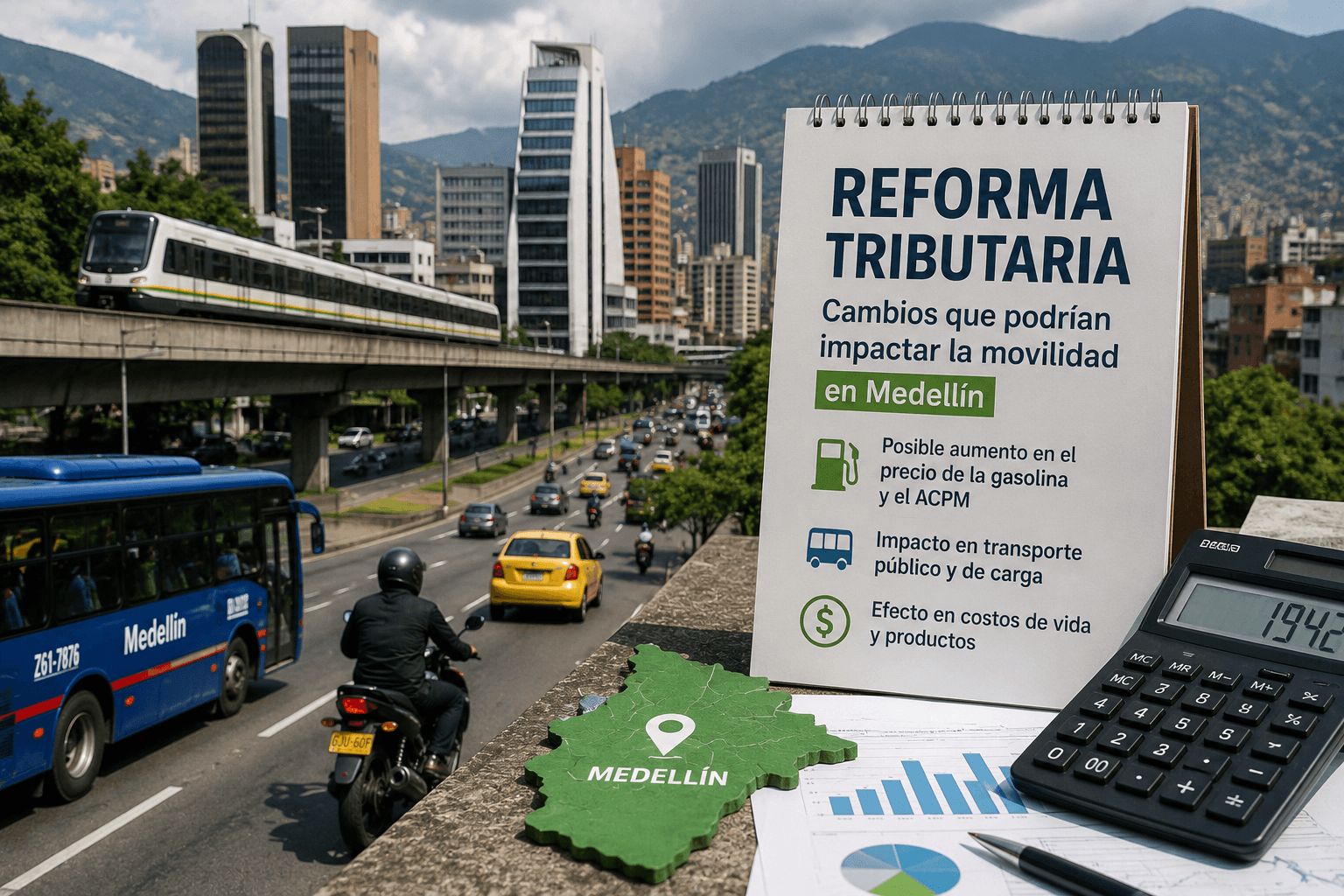 Reforma tributaria plantea cambios que podrían impactar la movilidad y el bolsillo en Medellín