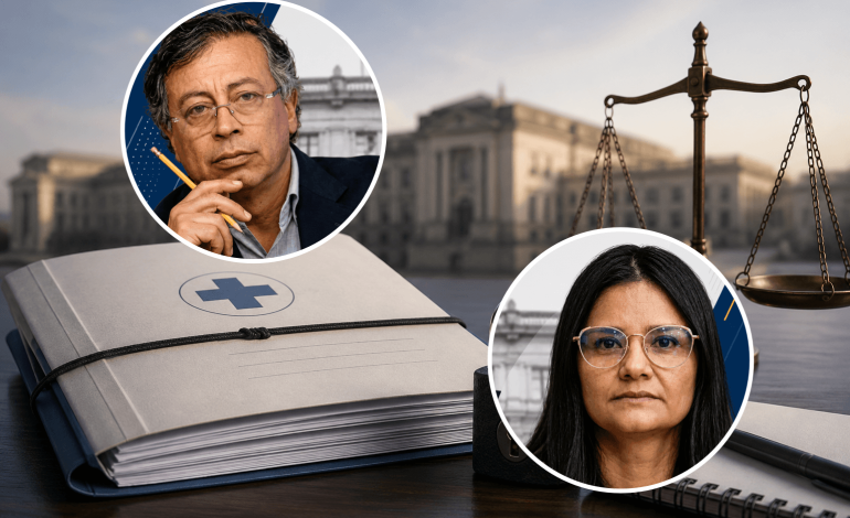 angie rodriguez Expediente médico cerrado sobre un escritorio con Capitolio