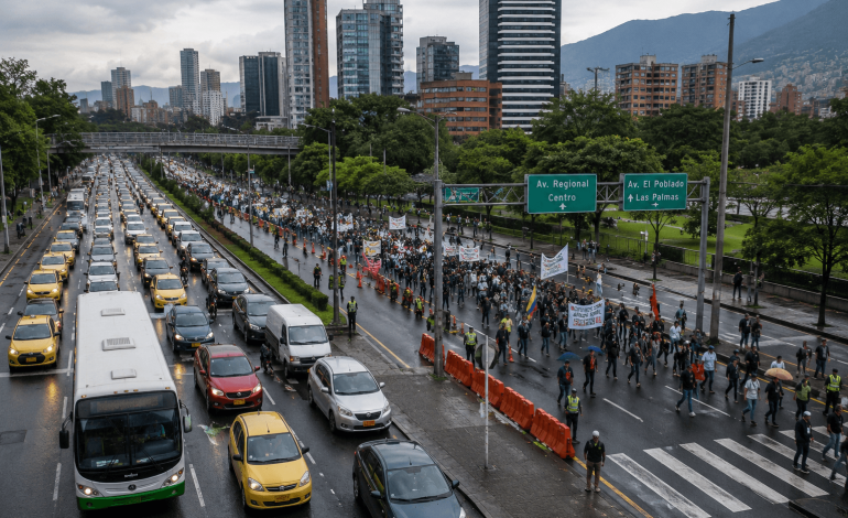 Medellín, cierres viales por manifestaciones durante el 29 y 30 de julio
