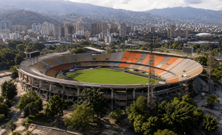 Vista panorámica del estadio Atanasio Girardot de Medellín, escenario que será remodelado para ampliar su capacidad a 62.000 espectadores.
