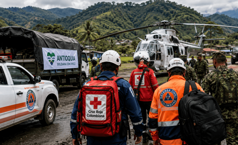 Antioquia moviliza soldados y rescatistas hacia Chocó por el terremoto