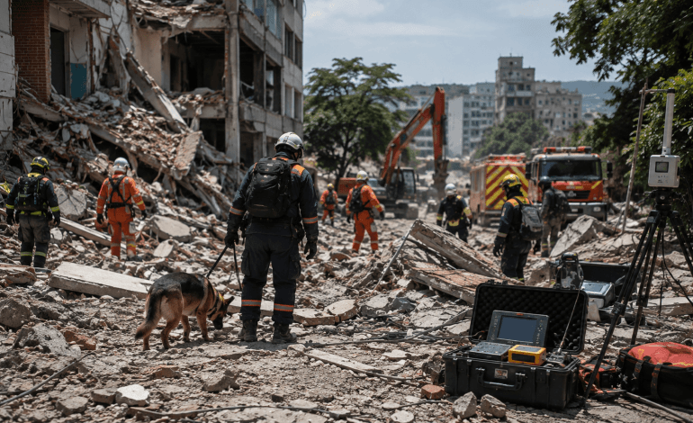 Sobrevivientes son buscados entre los escombros tras el terremoto en Colombia