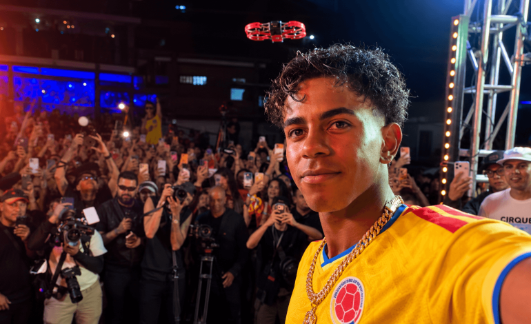 Lamine Yamal revolucionó Medellín: el crack del Barcelona apareció en la Comuna 13 junto a Ryan Castro
