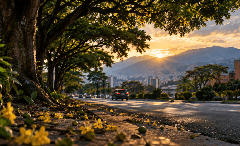 Medellín por floración de árboles urbanos