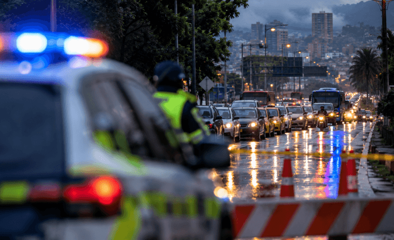 Envigado tuvo cierre vial por persecución policial en la Regional