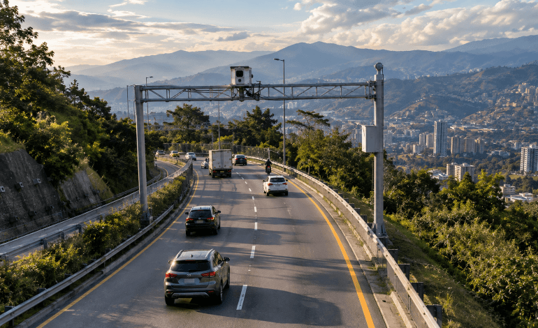 Cámaras Las Palmas durante instalación de fotodetección en Envigado