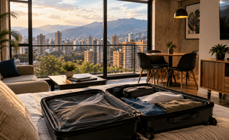 Vivienda turística en Medellín con apartamentos destinados al alojamiento temporal y al turismo urbano.