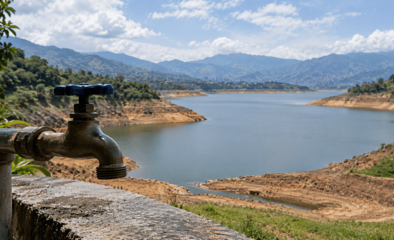 Racionamiento de agua en Medellín ante el bajo ahorro en los sistemas de abastecimiento de EPM.