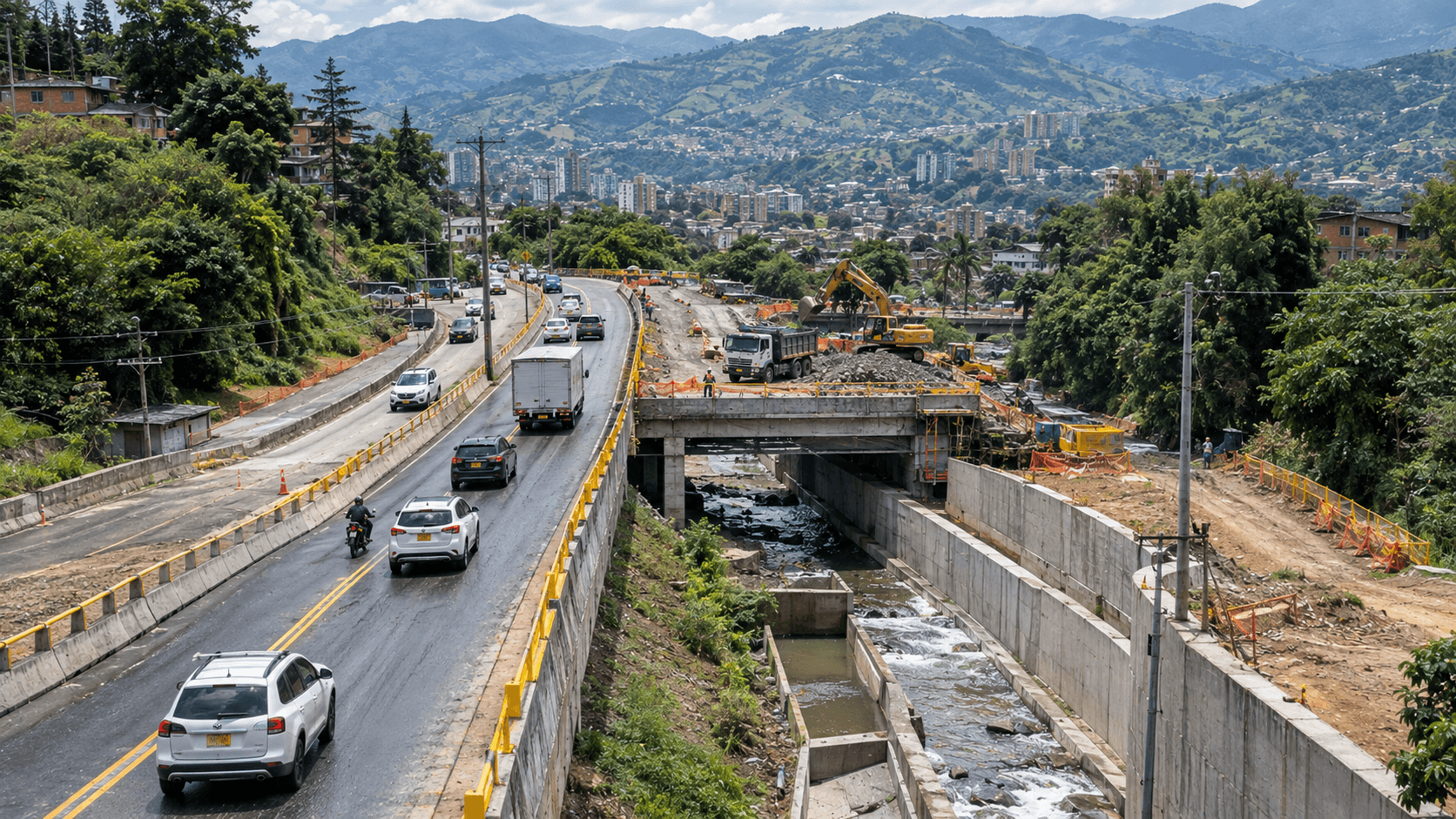 Vía a San Antonio de Prado: demuelen el puente La Limona
