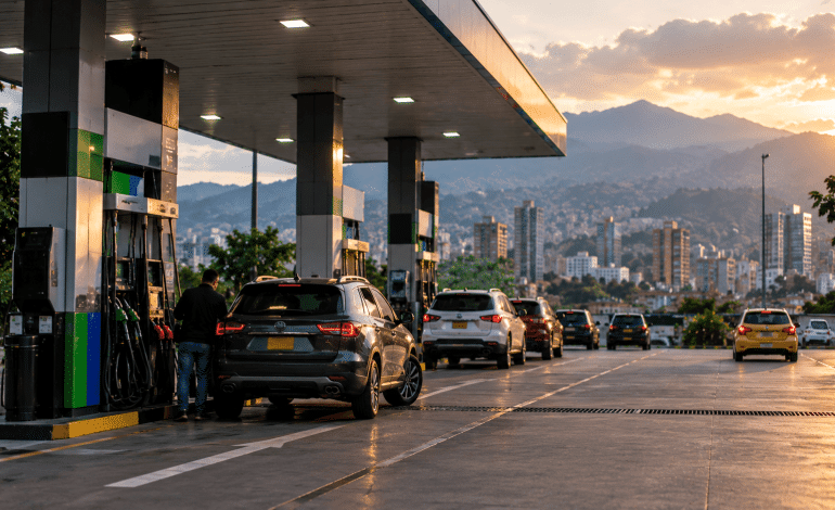 Gasolina en Medellín y reversión del aumento de octubre