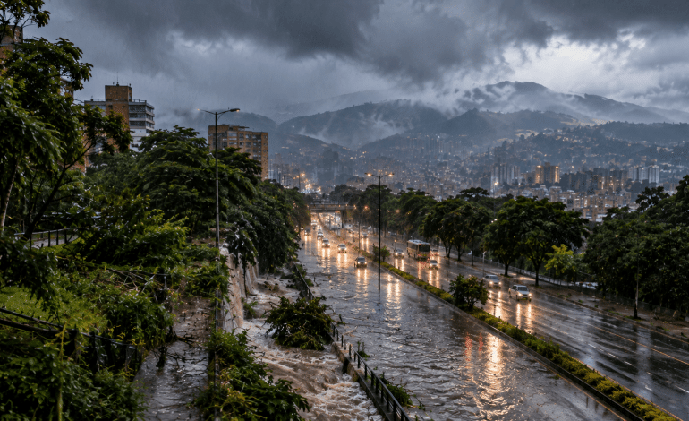 Lluvias en Medellín causaron inundaciones y complicaron la movilidad
