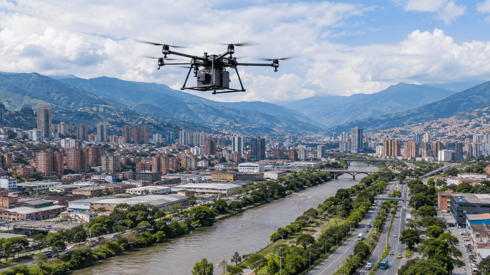 Drones en Medellín: prueban entregas de paquetes por aire