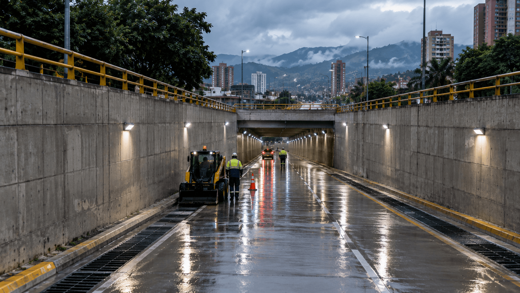 Inundaciones en Medellín: limpian soterrados viales